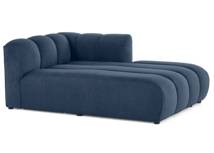 Module d'assise méridienne droit en tissu texturé Debbie