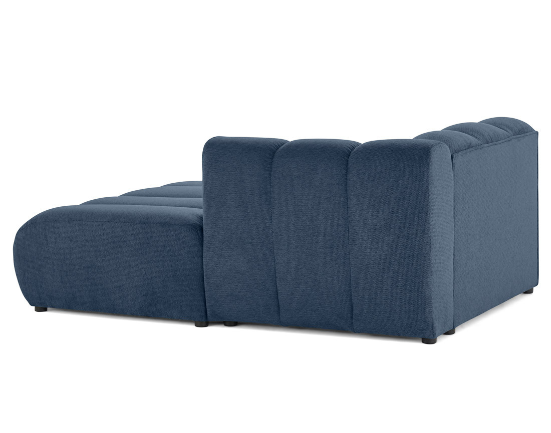 Module d'assise méridienne droit en tissu texturé Debbie