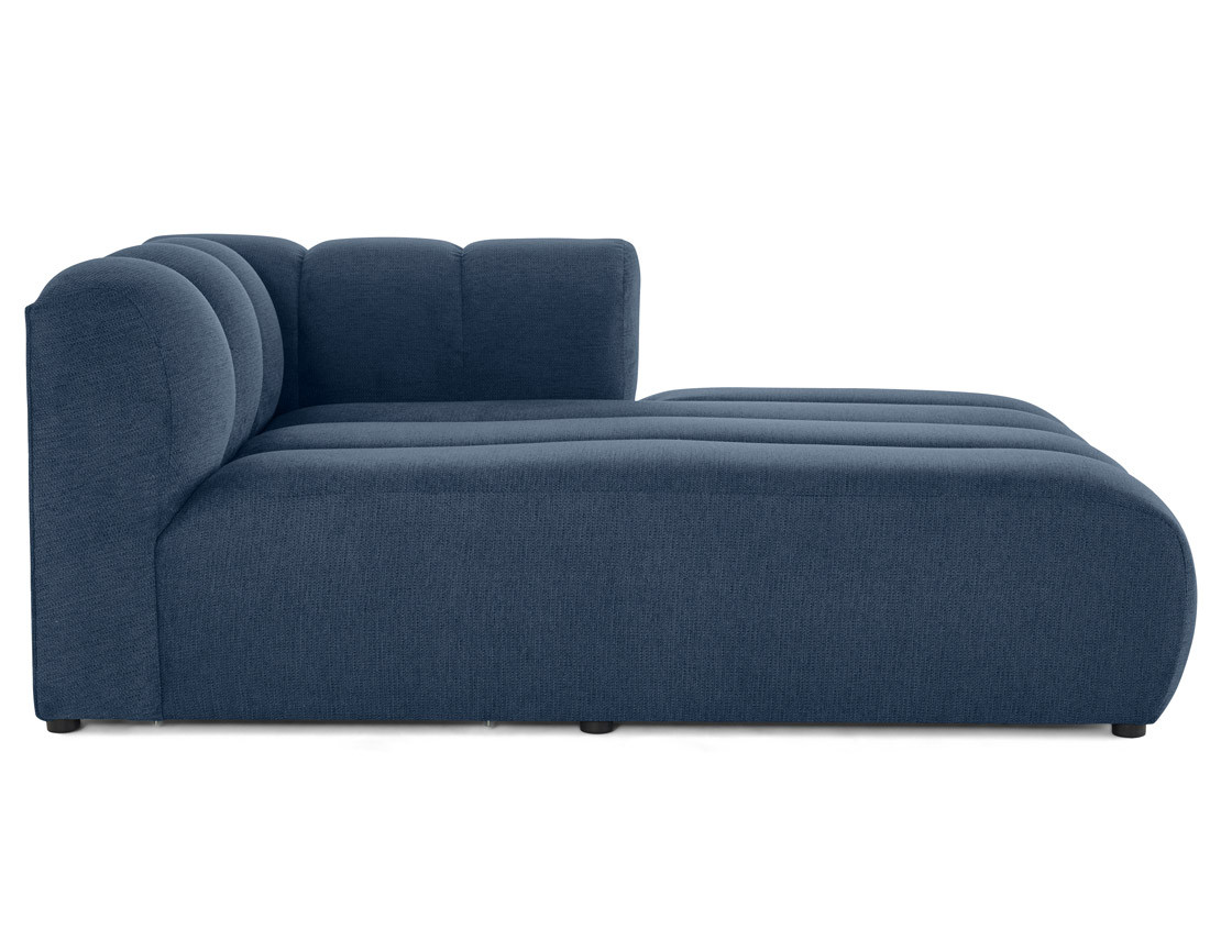 Module d'assise méridienne droit en tissu texturé Debbie