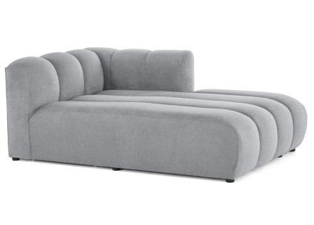 Module d'assise méridienne droit en tissu texturé Debbie