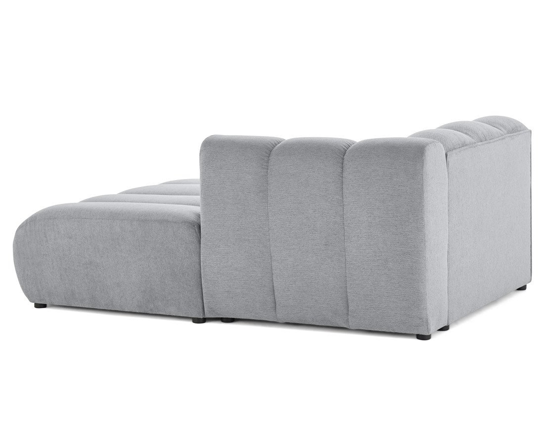 Module d'assise méridienne droit en tissu texturé Debbie Module d'assise méridienne droit en tissu texturé Debbie