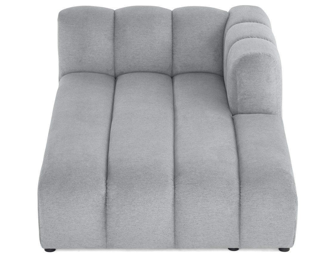 Module d'assise méridienne droit en tissu texturé Debbie Module d'assise méridienne droit en tissu texturé Debbie