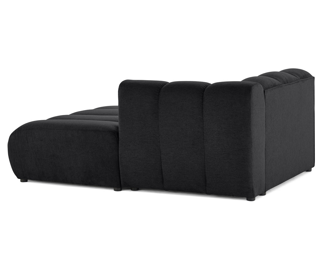 Module d'assise méridienne droit en tissu texturé Debbie Module d'assise méridienne droit en tissu texturé Debbie