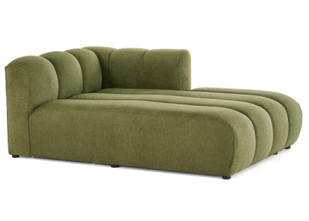 Module d'assise méridienne droit en tissu texturé Debbie