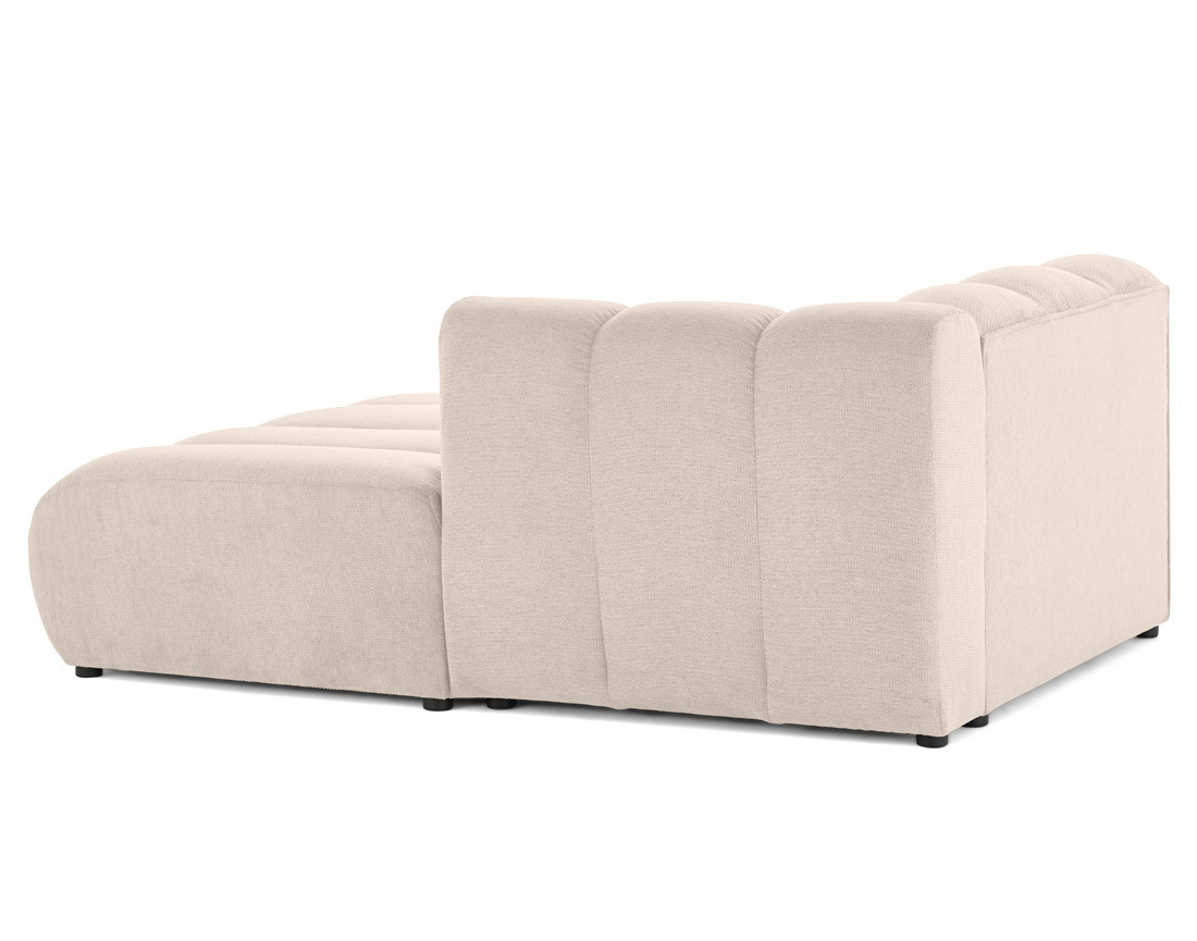 Module d'assise méridienne droit en tissu texturé Debbie