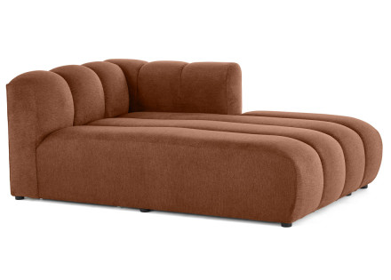 Module d'assise méridienne droit en tissu texturé Debbie