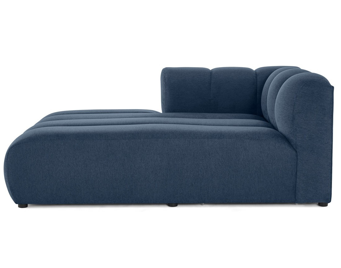 Module d'assise méridienne gauche en tissu texturé Debbie