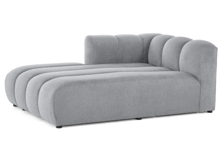 Module d'assise méridienne gauche en tissu texturé Debbie