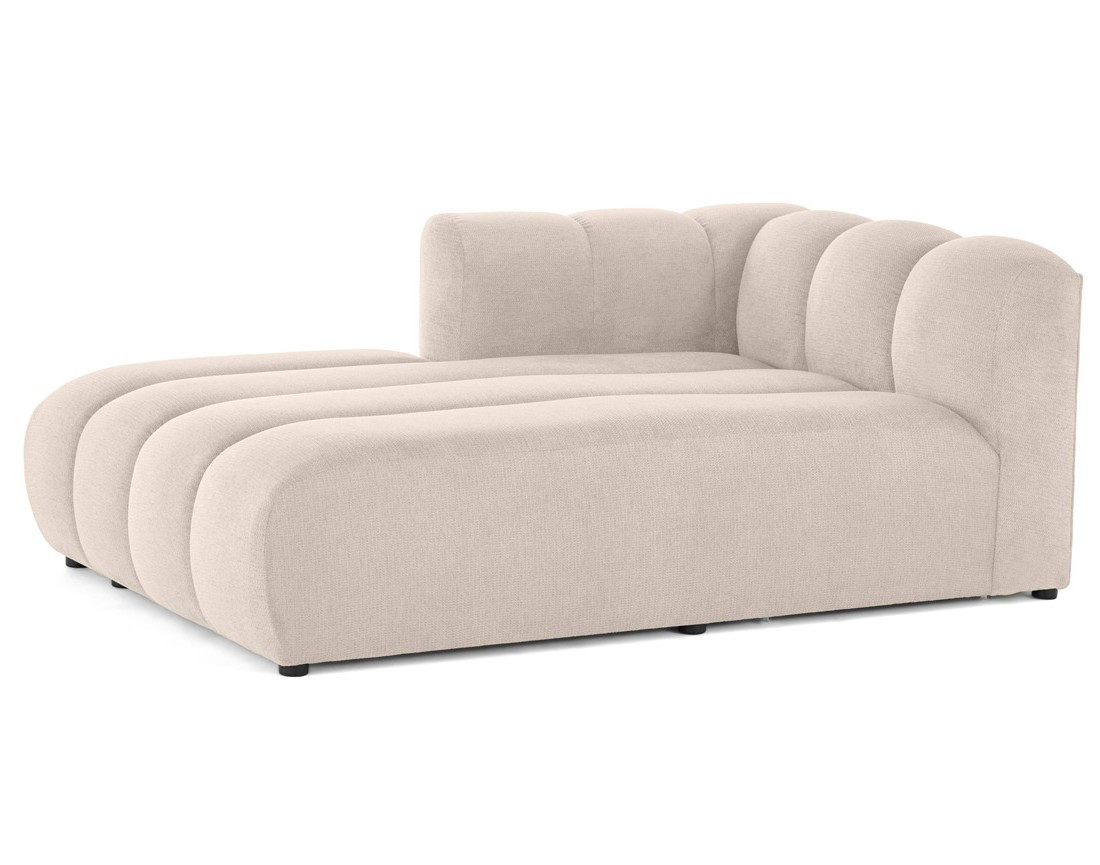 Module d'assise méridienne gauche en tissu texturé Debbie Module d'assise méridienne gauche en tissu texturé Debbie