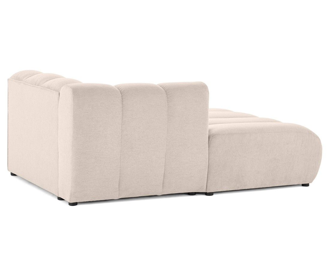 Module d'assise méridienne gauche en tissu texturé Debbie Module d'assise méridienne gauche en tissu texturé Debbie