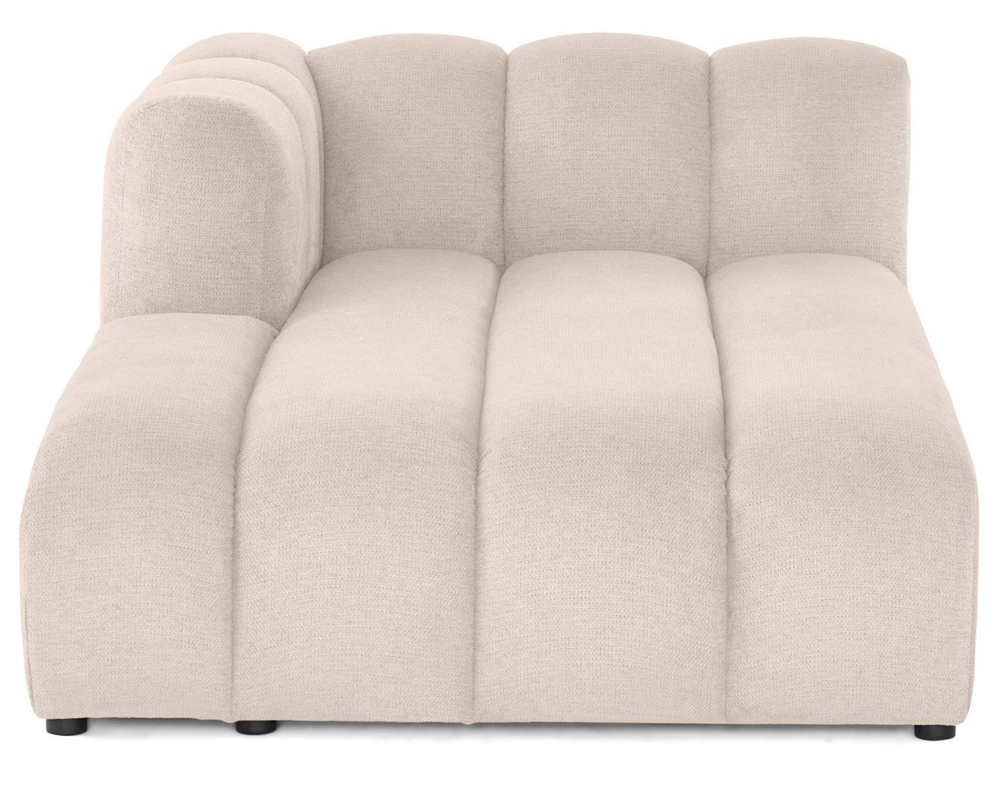 Module d'assise méridienne gauche en tissu texturé Debbie Module d'assise méridienne gauche en tissu texturé Debbie