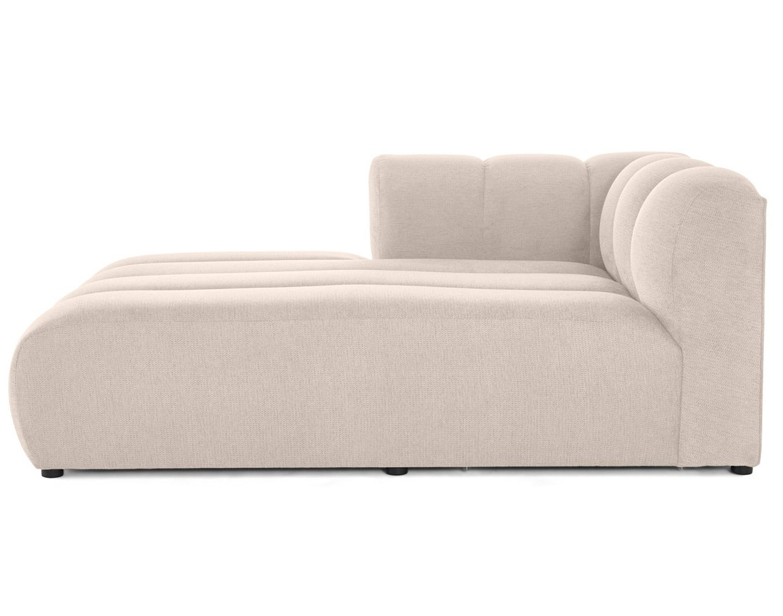 Module d'assise méridienne gauche en tissu texturé Debbie Module d'assise méridienne gauche en tissu texturé Debbie