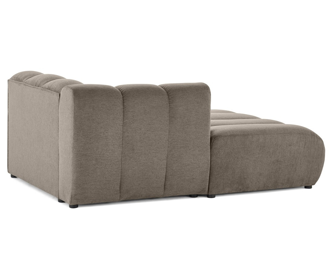 Module d'assise méridienne gauche en tissu texturé Debbie