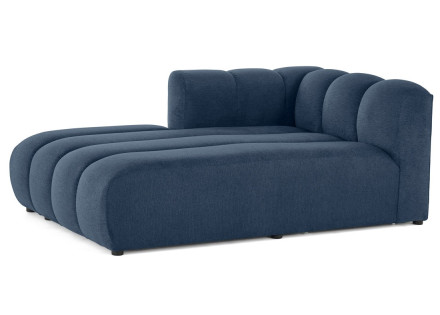 Module d'assise méridienne gauche en tissu texturé Debbie