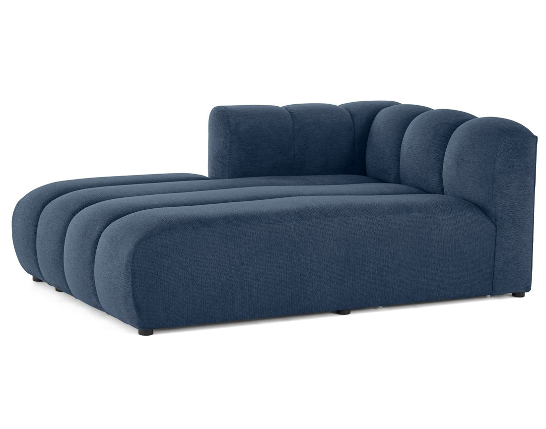 Module d'assise méridienne gauche en tissu texturé Debbie