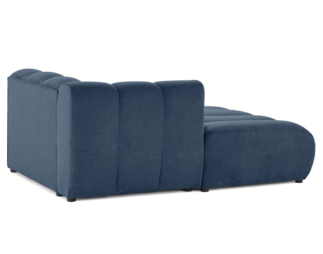 Module d'assise méridienne gauche en tissu texturé Debbie