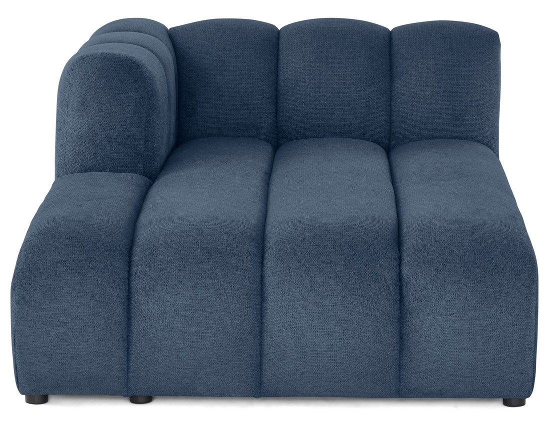 Module d'assise méridienne gauche en tissu texturé Debbie