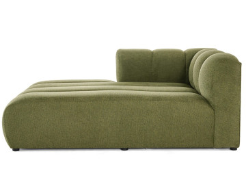 Module d'assise méridienne gauche en tissu texturé Debbie
