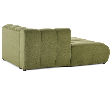 Module d'assise méridienne gauche en tissu texturé Debbie