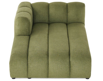 Module d'assise méridienne gauche en tissu texturé Debbie