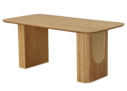 Table à manger bois plaqué chêne 180 cm Milazzo