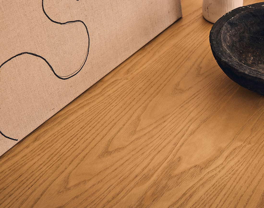 Buffet bas bois plaqué chêne et cannage 4 portes 176 cm Milazzo