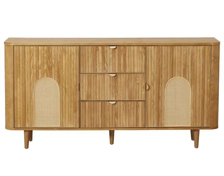 Buffet bas bois plaqué chêne 160 cm Milazzo