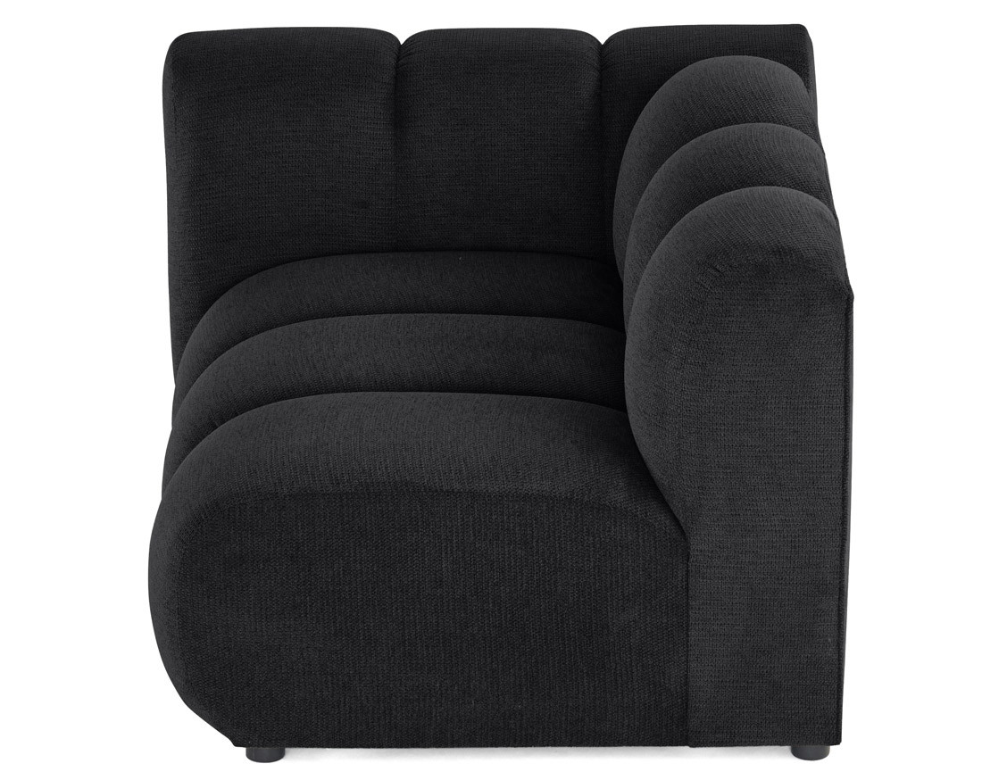 Module d'assise gauche en tissu texturé Debbie