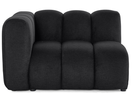 Module d'assise gauche en tissu texturé Debbie