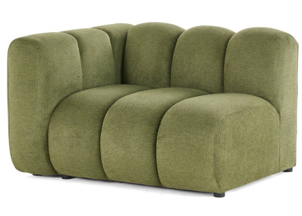 Module d'assise gauche en tissu texturé Debbie