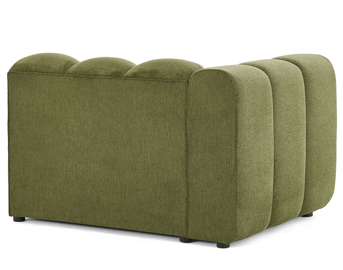 Module d'assise gauche en tissu texturé Debbie Module d'assise gauche en tissu texturé Debbie