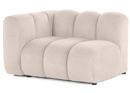 Module d'assise gauche en tissu texturé Debbie
