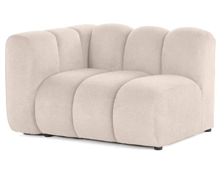 Module d'assise gauche en tissu texturé Debbie