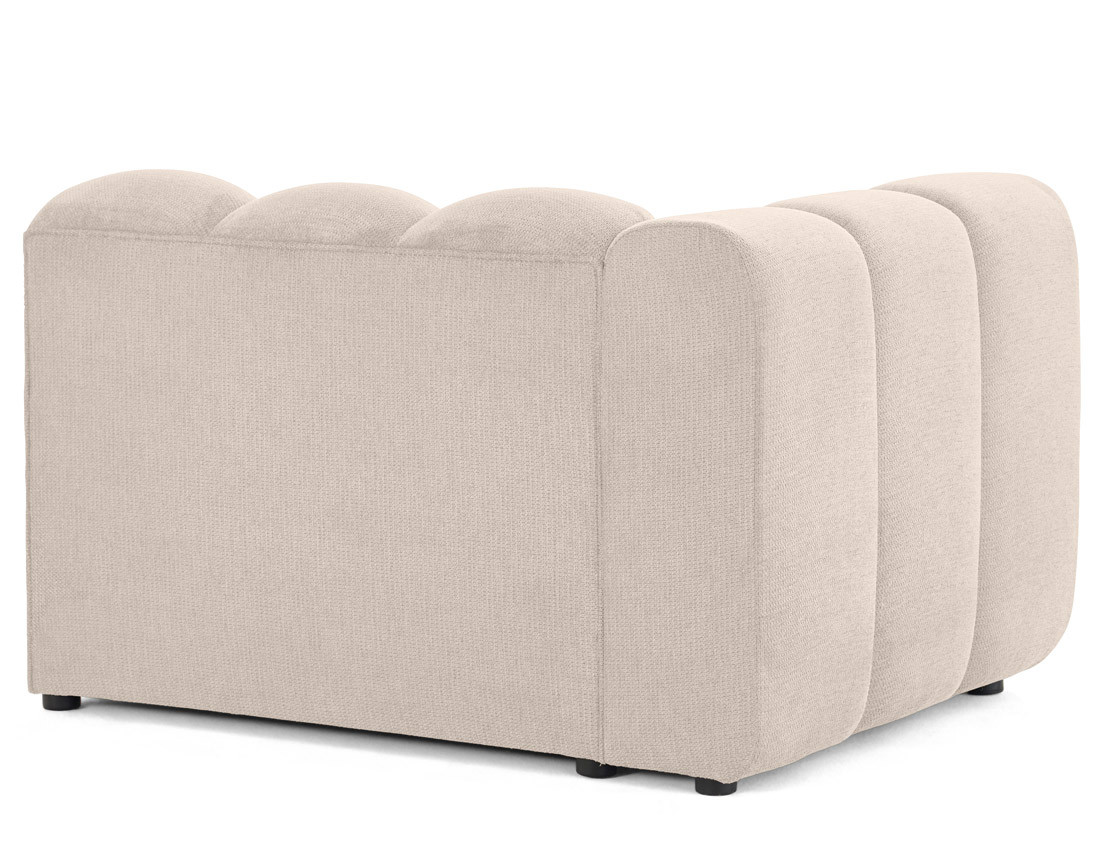 Module d'assise gauche en tissu texturé Debbie