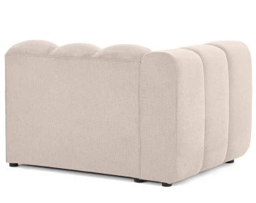 Module d'assise gauche en tissu texturé Debbie
