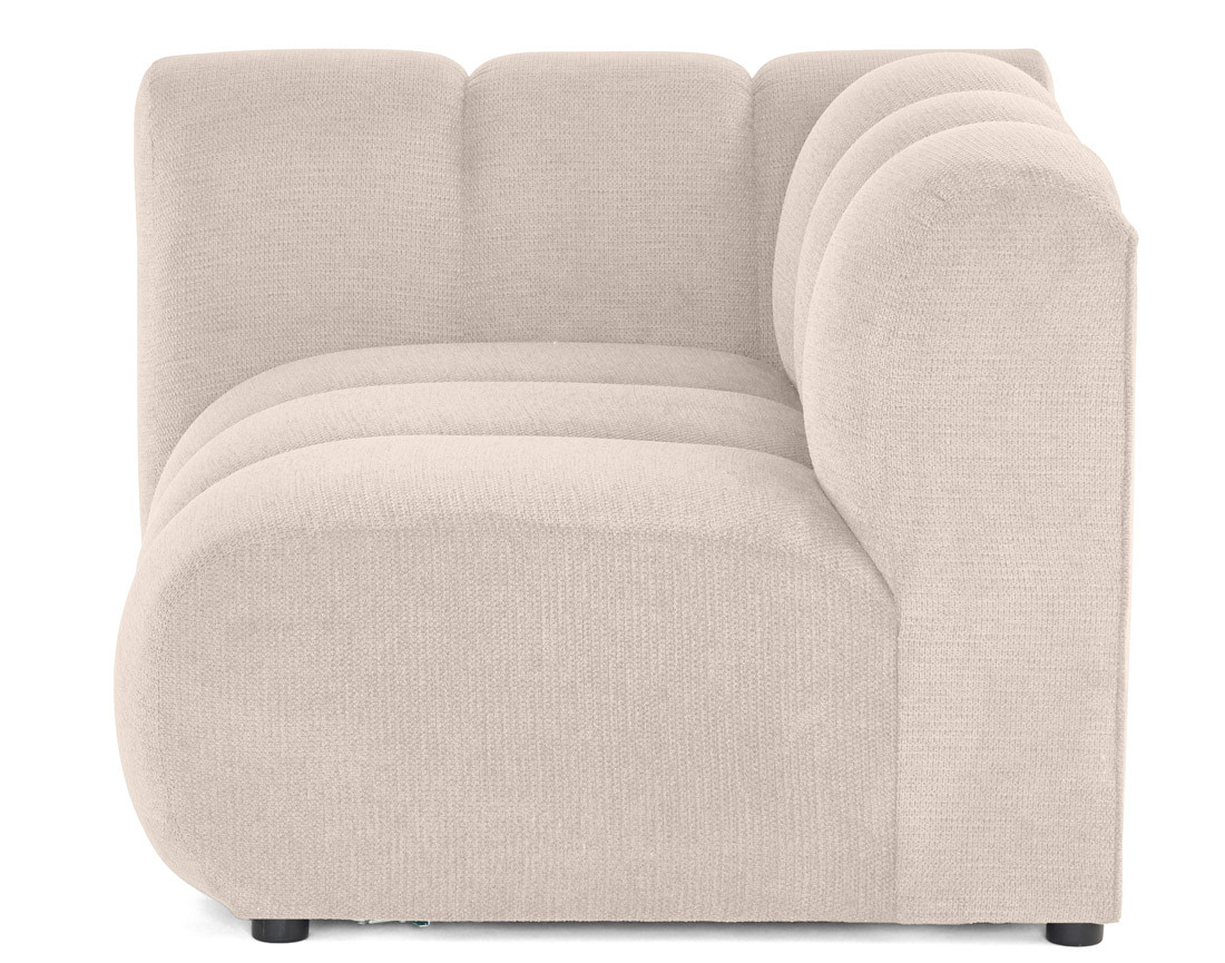 Module d'assise gauche en tissu texturé Debbie