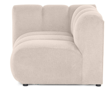 Module d'assise gauche en tissu texturé Debbie