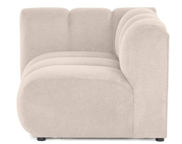 Module d'assise gauche en tissu texturé Debbie