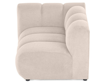 Module d'assise gauche en tissu texturé Debbie