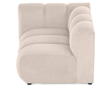 Module d'assise gauche en tissu texturé Debbie