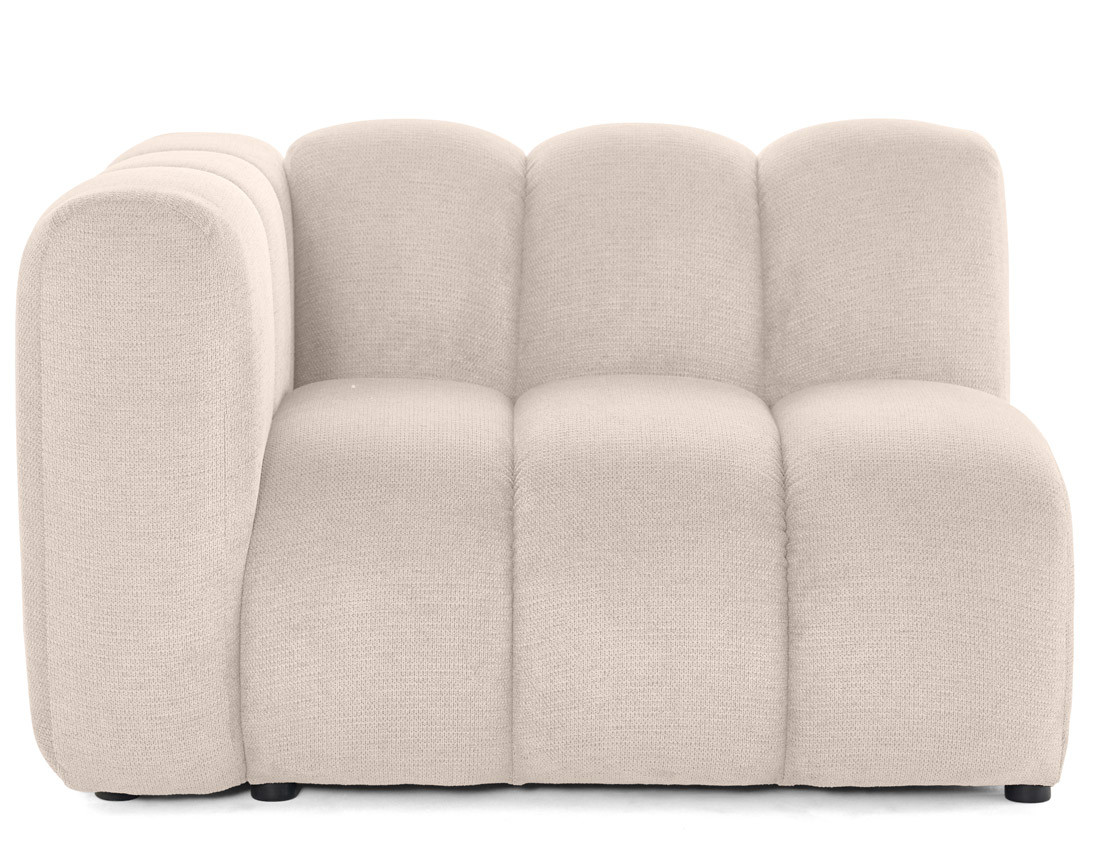 Module d'assise gauche en tissu texturé Debbie