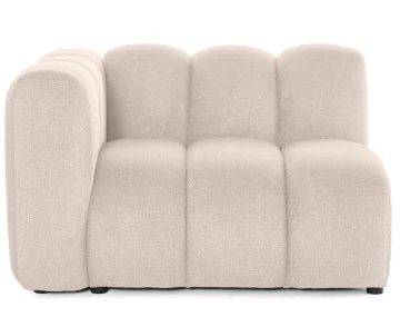 Module d'assise gauche en tissu texturé Debbie