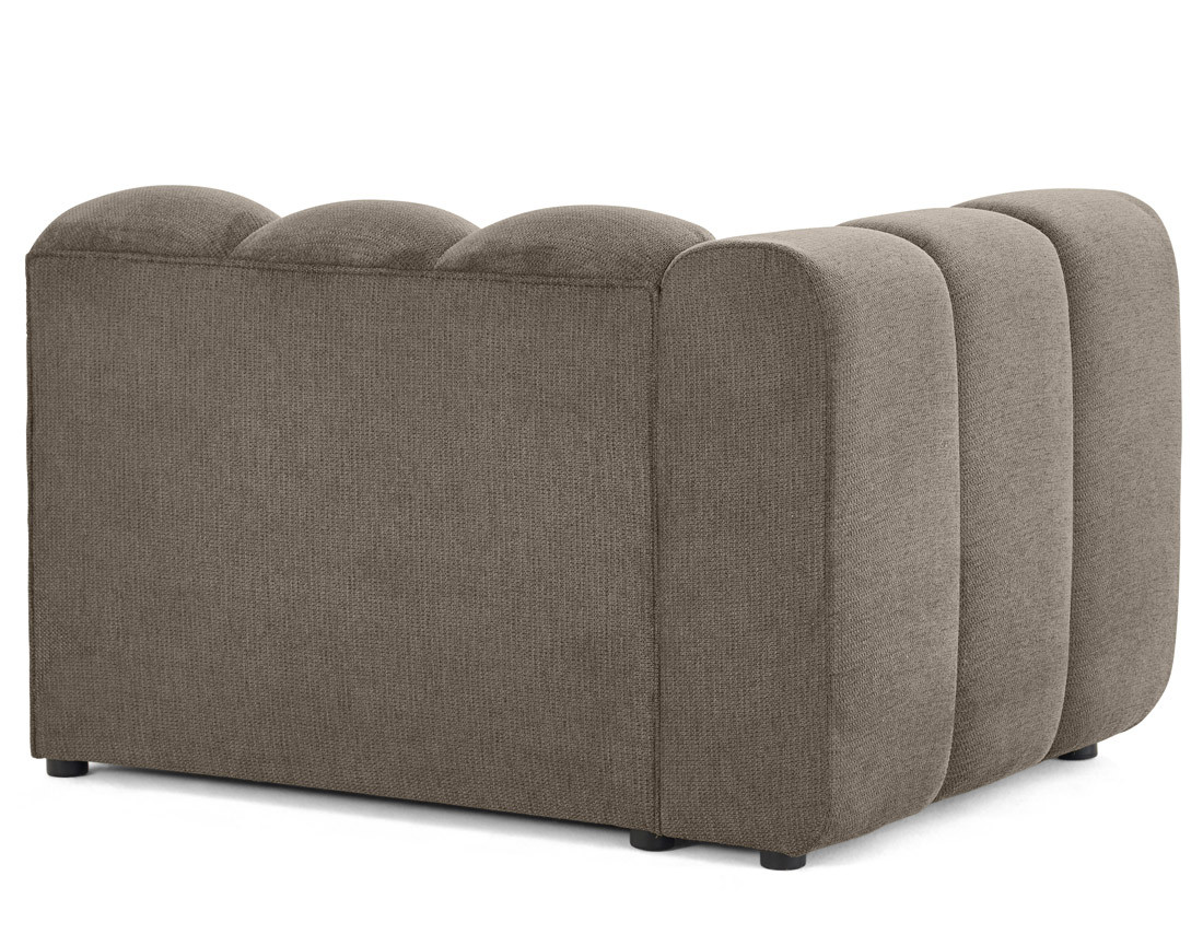 Module d'assise gauche en tissu texturé Debbie