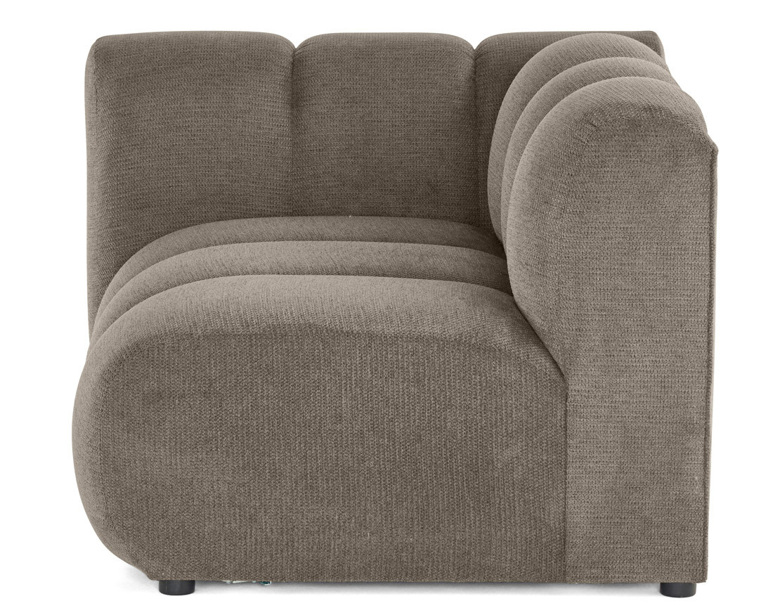Module d'assise gauche en tissu texturé Debbie
