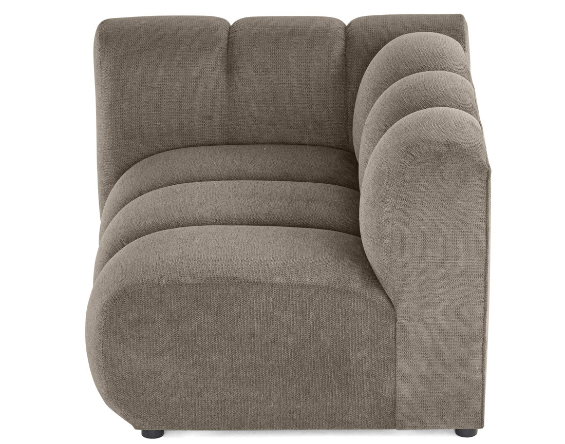 Module d'assise gauche en tissu texturé Debbie