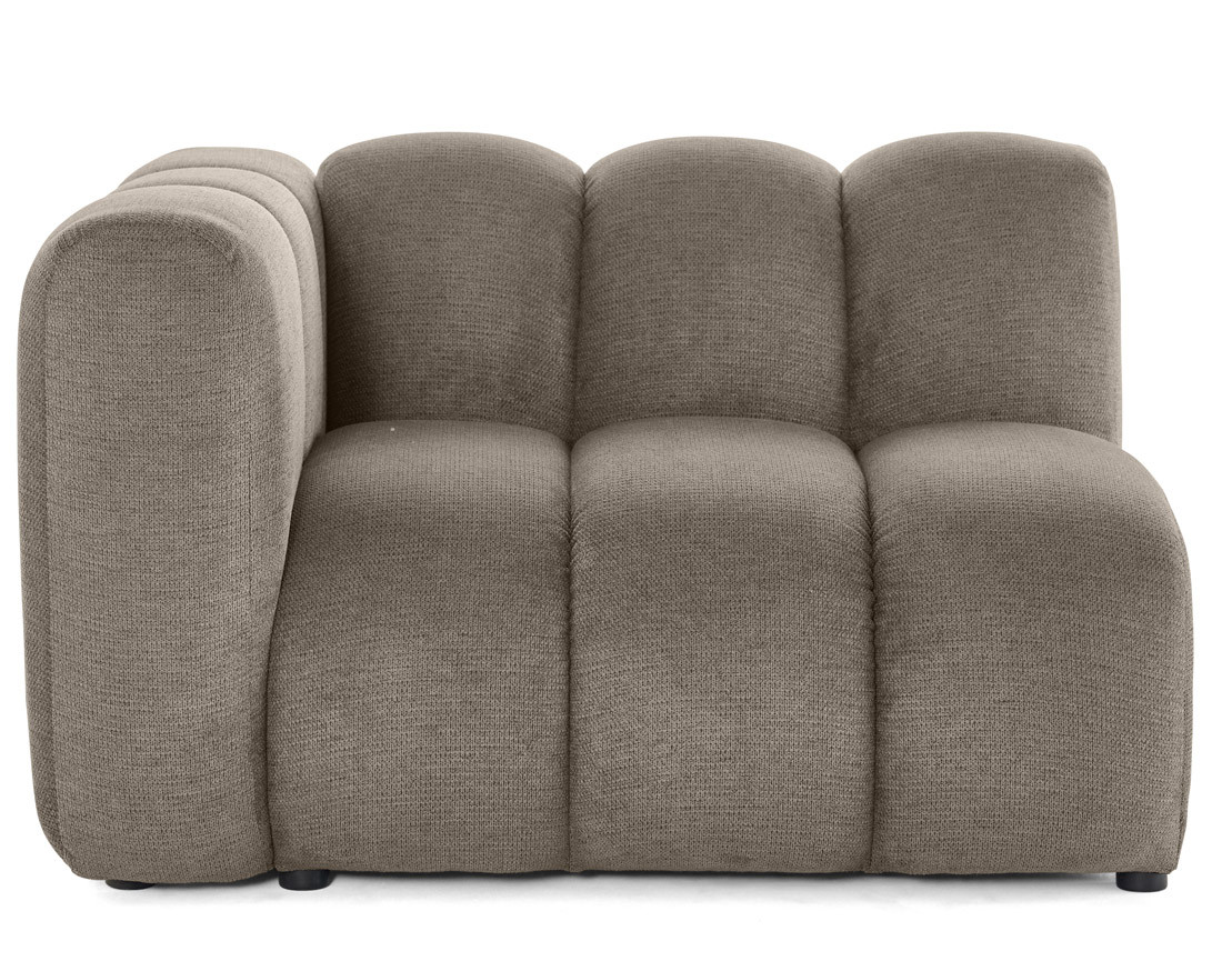 Module d'assise gauche en tissu texturé Debbie