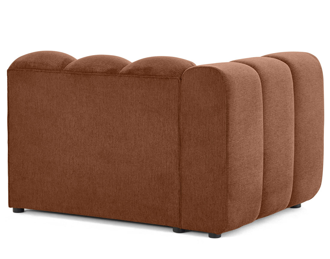 Module d'assise gauche en tissu texturé Debbie