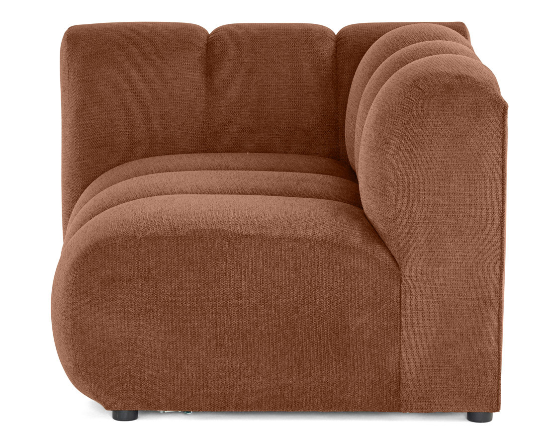 Module d'assise gauche en tissu texturé Debbie