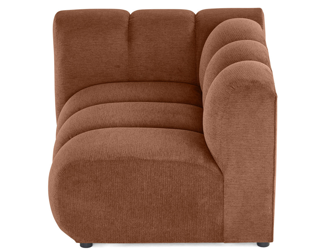 Module d'assise gauche en tissu texturé Debbie