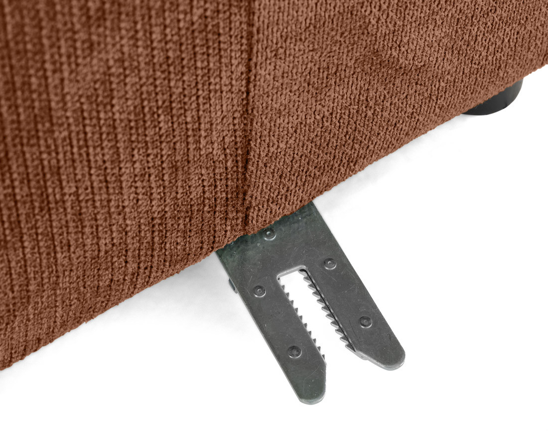 Module d'assise gauche en tissu texturé Debbie